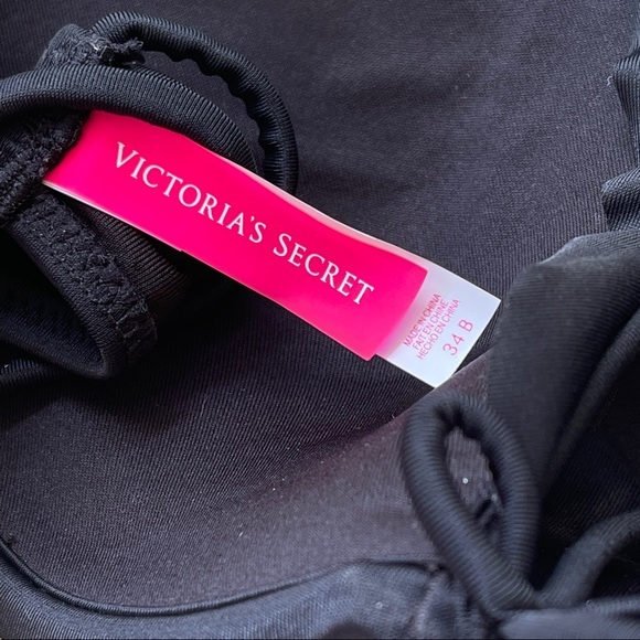 Victoria's Secret black string bikini top 34 B - Picture 3 of 4